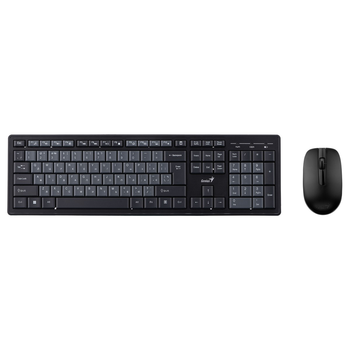 Комплект клавиатура и мышь Genius KM-8200, WL, EN/UKR, черный