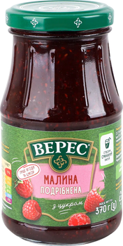 Малина Верес измельченная с сахаром 370 г (4820008091215_4823105400362)