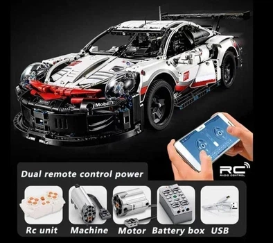 Конструктор Technic Porsche 911 з двигуном і пультом управління