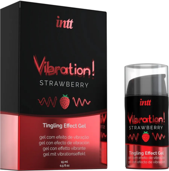 Жидкий вибратор Intt Vibration Strawberry со вкусом клубники 15 мл (ROZ6501053569)