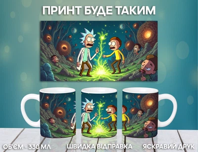 Кружка Рик и Морти с принтом керамическая чашка Rick and Morty 330 мл Uk_357