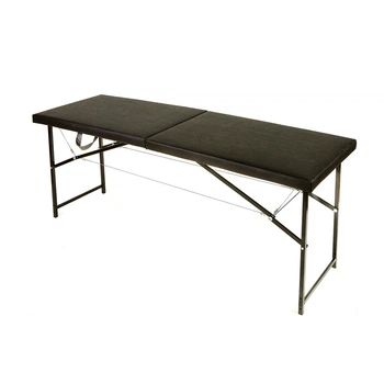 Автоматическая косметологическая кушетка 180х60 см мягкая 6 см Массажный стол раскладной легкий 14 кг Черный