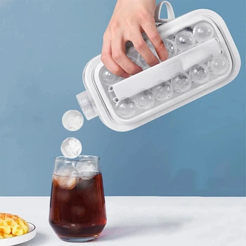 Силиконовая форма для льда ICE CUBE TRAY 2в1 на 17 шариков