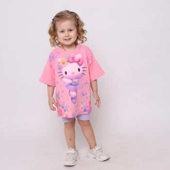 Костюм для девочки Дрёма Hello Kitty 122 см коралловый (2723)