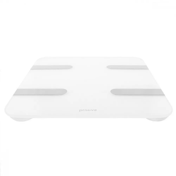 Ваги Proove SLBP00010002 Numbers 180 кг з Bluetooth-синхронізацією та аналізом 12 параметрів тіла White