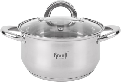 Кастрюля Krauff Steil со стеклянной крышкой 2.5 л 18 см (26-238-074)