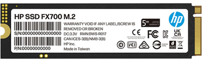 SSD диск HP FX700 512GB M.2 2280 PCIe 4.0 x4 3D V-NAND TLC (8U2N1AA)