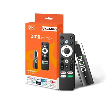 Смарт ТВ медиаплеер Android 13 SmartTV Lemfo DQ-10 TV Stick ATV 4/32 Гб с голосовым пультом