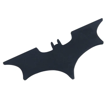 Эмблема Batman Бэтмен (металл, чёрный, матовый) 10,5*4,0 см