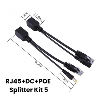 Переходник RJ45+DC+POE Splitter Kit 5, пассивный инжектор (пара) 802.3at, 30Вт, Ethernet 10/100Mbps (2896dc)