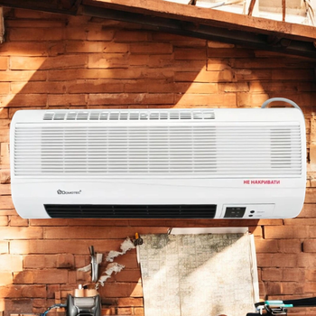 Тепловентилятор Domotec MS-5961 2000 Вт с пультом для помещения 20 м2 / настенный керамический / 3 режима работы