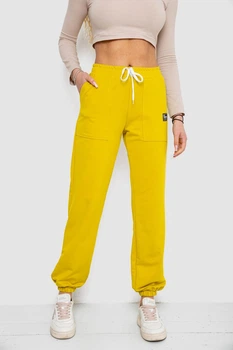 Спортивные штаны женские, цвет горчичный, 247R4670, AGER, размер XL: XXL