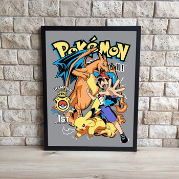 Интерьерная картина Аниме Покемон Pokemon-1, 30х40 см