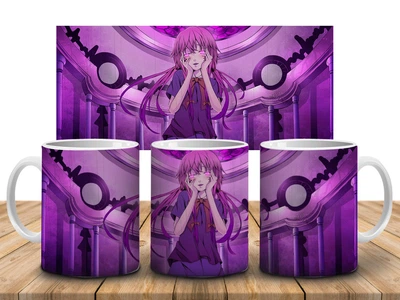 Кружка c принтом Дневник будущего Mirai Nikki-4, 330 мл
