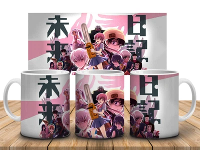 Кружка c принтом Дневник будущего Mirai Nikki-7, 330 мл