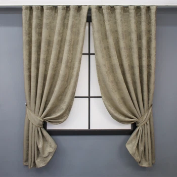 Комплект коротких штор VR-Textil Жакард Sultan № 872ш Капучино 130х170 см 2 шт (35-0302)