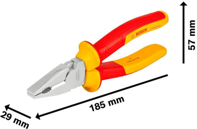 Пасатижі комбіновані Bosch Professional VDE 180 мм (1600A02NE1)