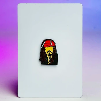 Значок пін Pirates of the Caribbean (Captain Jack Sparrow Red)