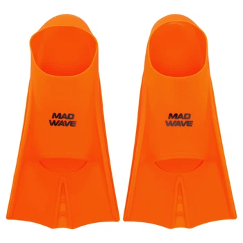 Ласты тренировочные с закрытой пяткой Mad FLIPPERS M074302 (силикон, размер 30-33, цвет оранжевый)
