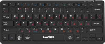 Клавиатура беспроводная Maxxter KBW-C01B-UA Wireless Black