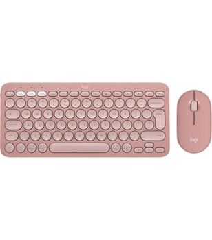 Комплект (клавиатура, мышь) беспроводной Logitech Pebble 2 Combo Rose (920-012241)