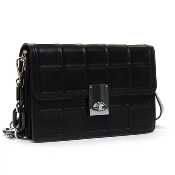Женская сумка Fashion с замком, двойным отделением и съемной ручкой PR-250317-40051 черный