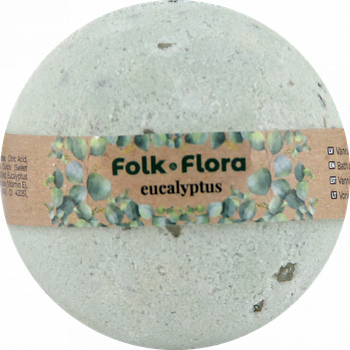 Бомбочка для ванны Folk&Flora Эвкалипт 130 г