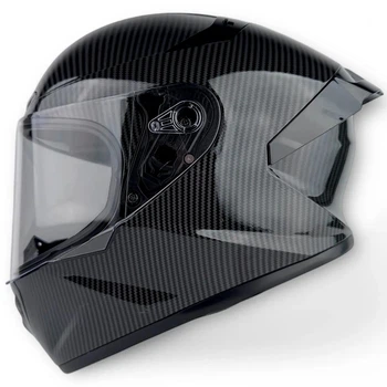 Мотошолом інтеграл MX-821 чорний Carbon DOT Размер XL 61-62 см