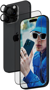 Zestaw szkło + szkło kamery CARE by PanzerGlass 2-in-1 dla iPhone 16 Pro Transparent (5715685005770)