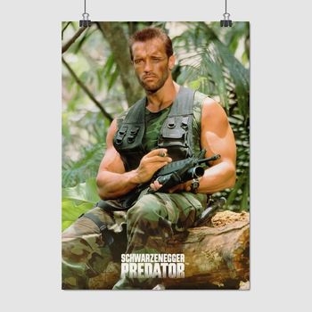 Постер "Хижак, Арнольд Шварценеггер, Predator (1987)" A2 60x42 см (id5889)