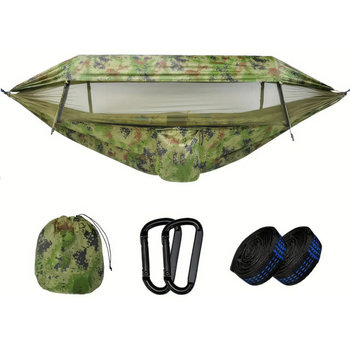 Гамак-спальний мішок Easy Camping з москітною сіткою і навісом від сонця і дощу до 300кг EC-9811 Green