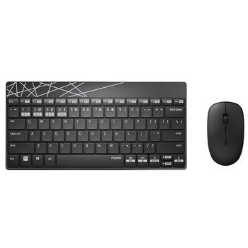 Комплект (клавиатура, мышь) Rapoo 8000M Wireless Black (445016)