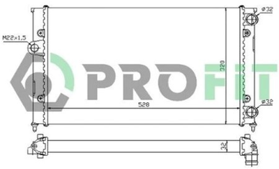 Радіатор охолоджування Profit (9522A2)