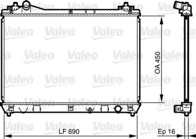 Радіатор охолоджування Valeo (735433)