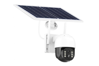 Вулична камера відеоспостереження PTZ WiFi TQ5 ICSee з сонячною панеллю і датчиком руху Біла (127-14-16407)