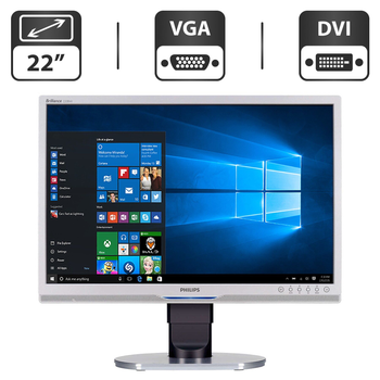 Монитор Philips Brilliance 220BW9CS / 22" (1680x1050) TN / VGA, DVI, USB-Hub, Audio / VESA 100x100 + Кабель питания б/у