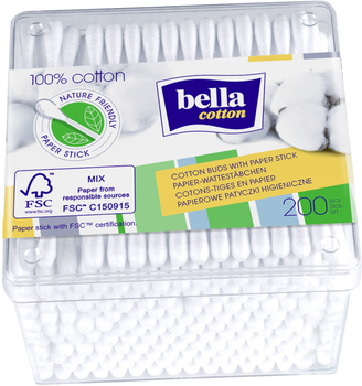 Ватные палочки Bella Cotton 200 шт