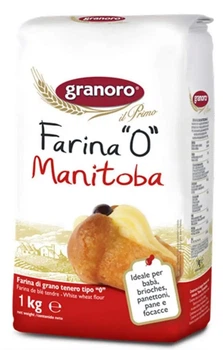 Борошно пшеничне вищого гатунку Granoro il Primo Manitoba Farina 0 Граноро Фаріна манітоба Дрібного помолу Гладка для випічки 1кг