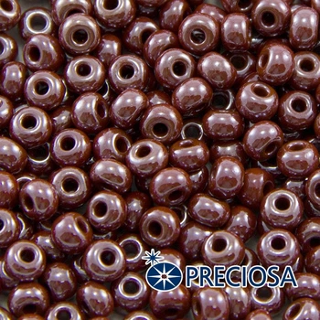 Бисер 18600 Чешский Preciosa 6/0, Непрозрачный Радужный OL, Коричневый, Круглый, 50 г