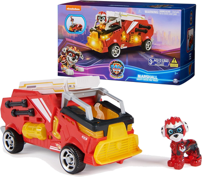 Щенячий патруль пожарное авто Маршалла свет, звук Paw Patrol The Mighty Movie Firetruck Toy with Marshall Mighty Pups Spin Master (6067482)