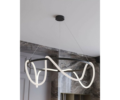 Подвесной светильник LED Round Rope Black