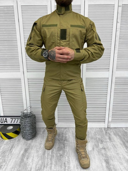 Тактичний костюм з саржі з лямками під ремінь та манжетами Coyote XXXL