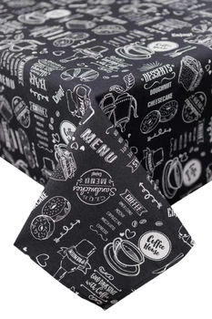 Скатертина на стіл ПРОВАНС Breakfast black, 120х136см 039621