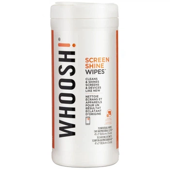Средство для очистки экранов Whoosh! 70 WIPES, 70 салфеток, микрофибра 14×14 см