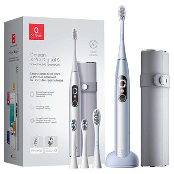 Електрична зубна щітка Oclean X Pro Digital Set Electric Toothbrush Glamour Silver (96970810552584)