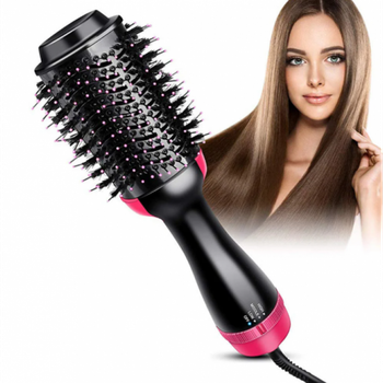 Фен щетка для укладки волос керамическая 3 в 1 One Step Hair Dryer and Styler Черный