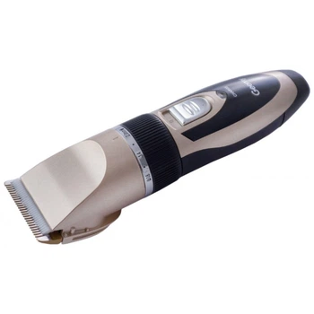 Машинка для стрижки волос Geemy GM-6066 Professional Gold беспроводная аккумуляторная 3 Вт титановый и керамический ножи 4 насадки + запасной аккумулятор (49250)
