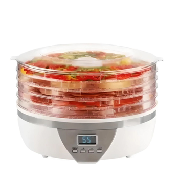 Сушилка электрическая для овощей фруктов грибов и мяса Quigg XJ-14709C0 дегидратор на 350 Вт 5 лотков терморегулятор с таймером ЖК дисплей