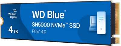 SSD диск Western Digital WD Blue SN5000 NVMe 4TB 3D NAND QLC (WDS400T4B0E)