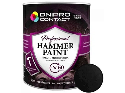 Емаль молоткова DNIPRO CONTACT чорний 2,0кг HAMMER PAINT